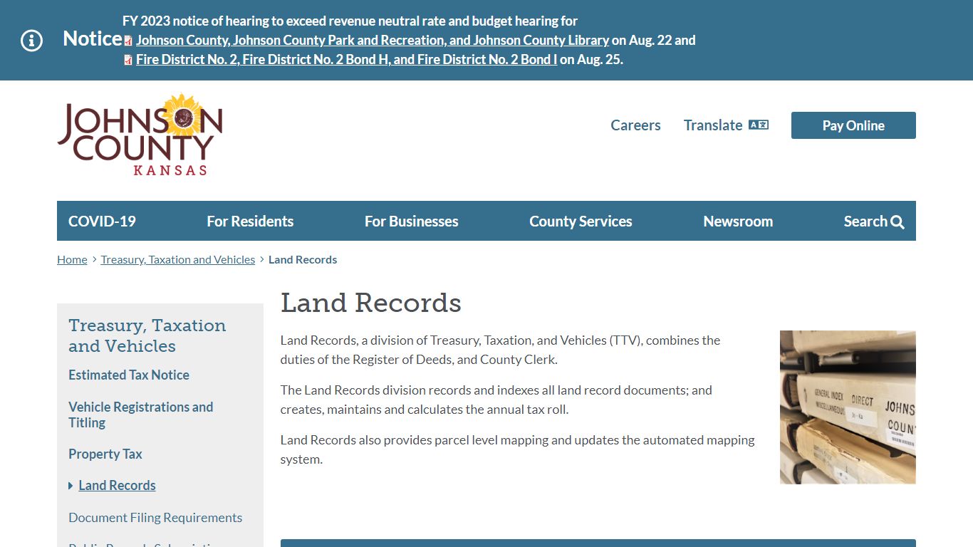 Land Records | Johnson County Kansas