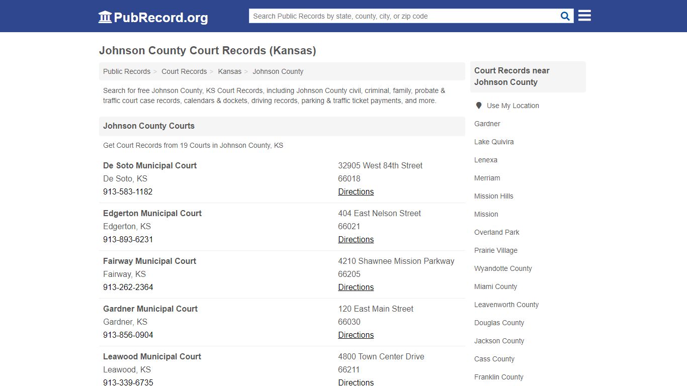 Free Johnson County Court Records (Kansas Court Records)